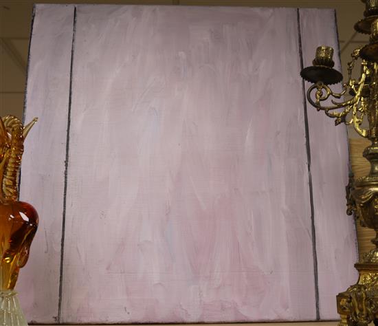Michael Finn, oil on canvas, Untitled Canvas (White), 61 x 61cm, unframed